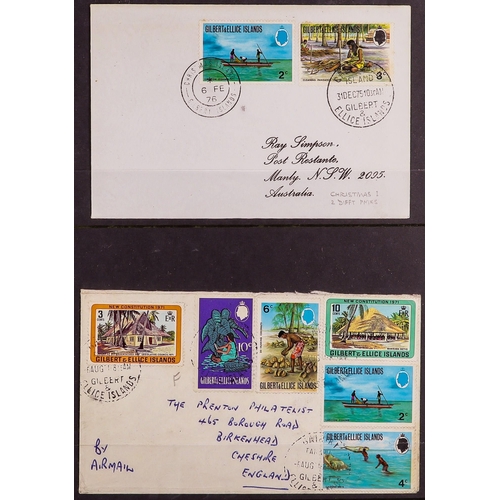 729 - GILBERT & ELLICE IS 1938 - 1980 COVERS collection of 43 covers in album, a wide array of destination... 