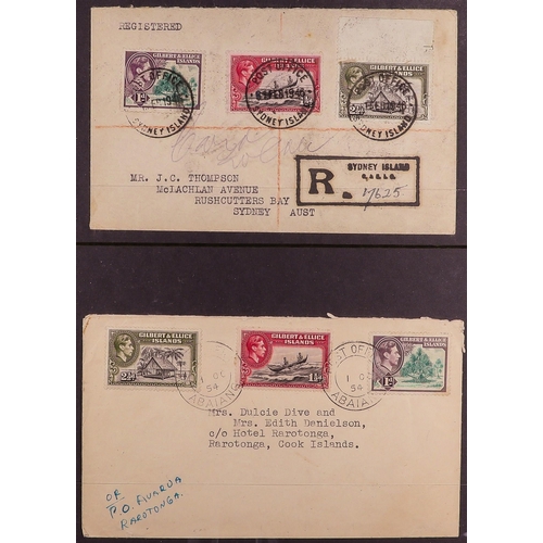 729 - GILBERT & ELLICE IS 1938 - 1980 COVERS collection of 43 covers in album, a wide array of destination... 