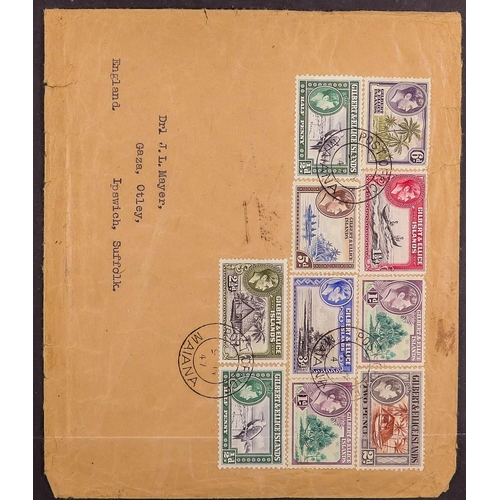 729 - GILBERT & ELLICE IS 1938 - 1980 COVERS collection of 43 covers in album, a wide array of destination... 