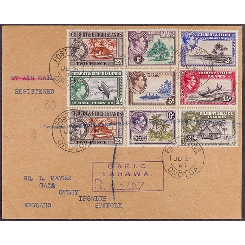 729 - GILBERT & ELLICE IS 1938 - 1980 COVERS collection of 43 covers in album, a wide array of destination... 