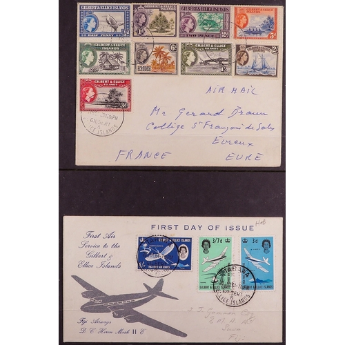 729 - GILBERT & ELLICE IS 1938 - 1980 COVERS collection of 43 covers in album, a wide array of destination... 