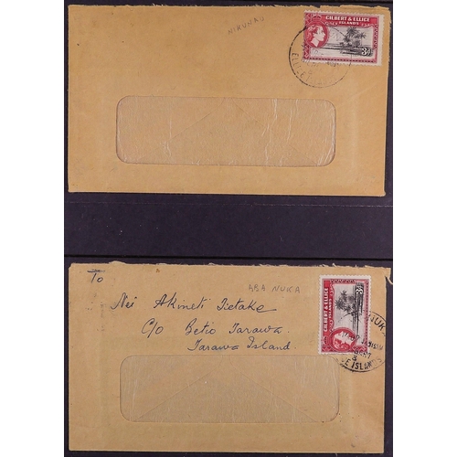 729 - GILBERT & ELLICE IS 1938 - 1980 COVERS collection of 43 covers in album, a wide array of destination... 