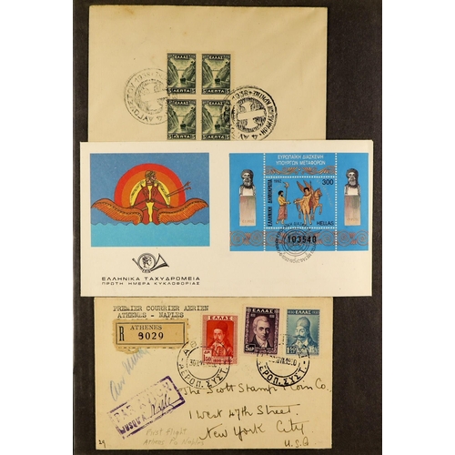 739 - GREECE COVERS COLLECTION in a binder, chiefly 1930's to 1960's but earlier or later seen, note posta... 