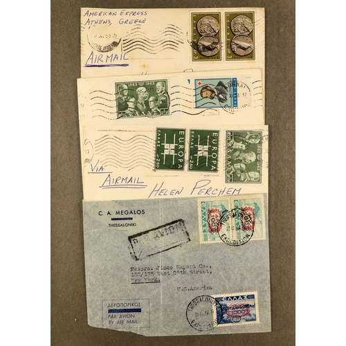 739 - GREECE COVERS COLLECTION in a binder, chiefly 1930's to 1960's but earlier or later seen, note posta... 