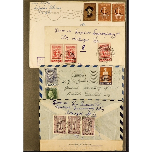 739 - GREECE COVERS COLLECTION in a binder, chiefly 1930's to 1960's but earlier or later seen, note posta... 