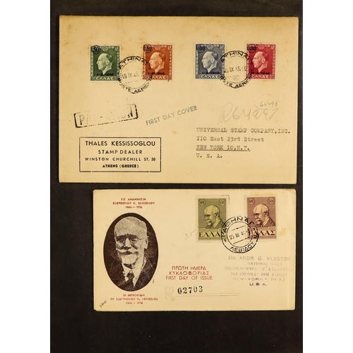 739 - GREECE COVERS COLLECTION in a binder, chiefly 1930's to 1960's but earlier or later seen, note posta... 