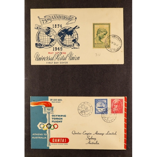 739 - GREECE COVERS COLLECTION in a binder, chiefly 1930's to 1960's but earlier or later seen, note posta... 