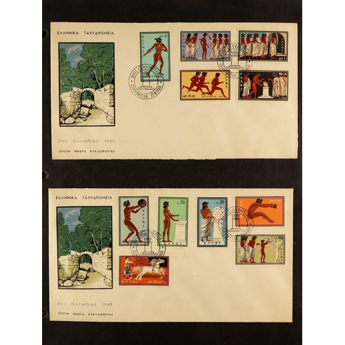 739 - GREECE COVERS COLLECTION in a binder, chiefly 1930's to 1960's but earlier or later seen, note posta... 