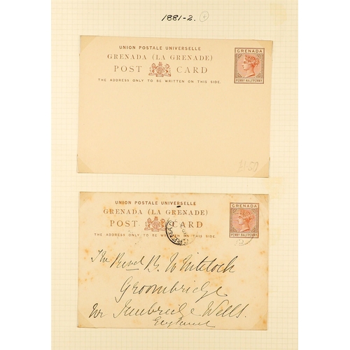 744 - GRENADA 1881 - 1889 POSTAL STATIONERY collection of 43 unused & used postal cards incl. 1881 1½d unu... 