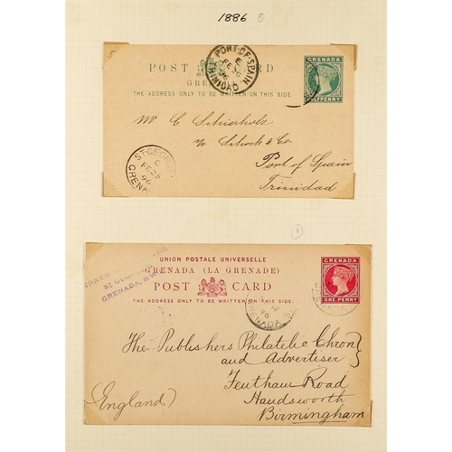 744 - GRENADA 1881 - 1889 POSTAL STATIONERY collection of 43 unused & used postal cards incl. 1881 1½d unu... 