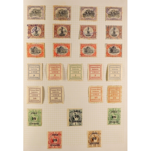 747 - GUATEMALA 1871 - 2000 COLLECTION of 1300+ mint & used stamps on album pages, note 1902 official set,... 