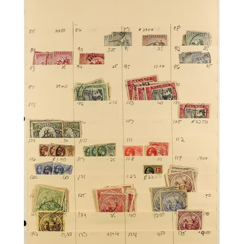 75 - COMMONWEALTH 1860's - 1990's MOSTLY USED STOCK with light duplication on manilla stock pages, note A... 