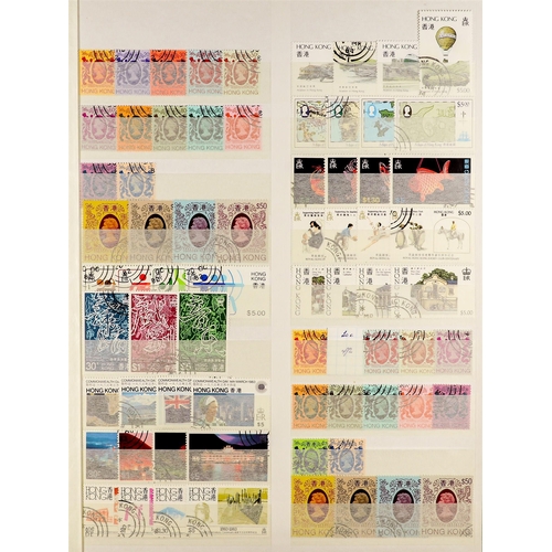 754 - HONG KONG 1937 - 2002 COLLECTION of around 1000 fine used stamps on protective pages, near-complete,... 