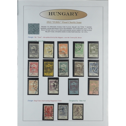 756 - HUNGARY 1871-2005 COMPREHENSIVE COLLECTION written up in sixteen matching albums, includes 1871 Empe... 