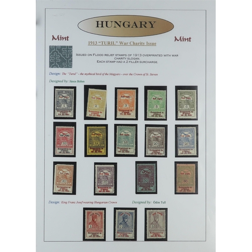 756 - HUNGARY 1871-2005 COMPREHENSIVE COLLECTION written up in sixteen matching albums, includes 1871 Empe... 