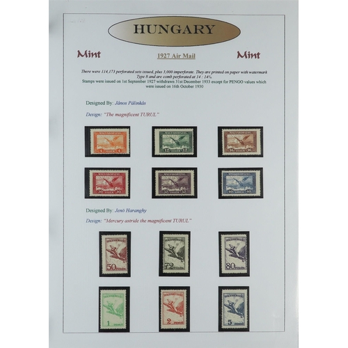 756 - HUNGARY 1871-2005 COMPREHENSIVE COLLECTION written up in sixteen matching albums, includes 1871 Empe... 