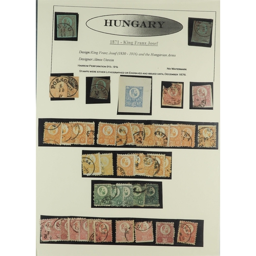 756 - HUNGARY 1871-2005 COMPREHENSIVE COLLECTION written up in sixteen matching albums, includes 1871 Empe... 