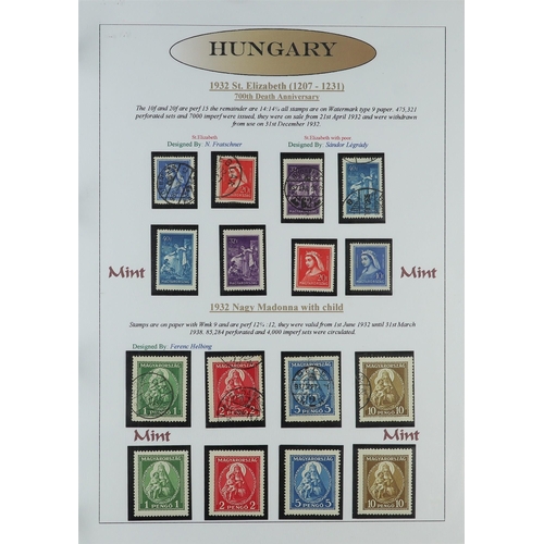 756 - HUNGARY 1871-2005 COMPREHENSIVE COLLECTION written up in sixteen matching albums, includes 1871 Empe... 