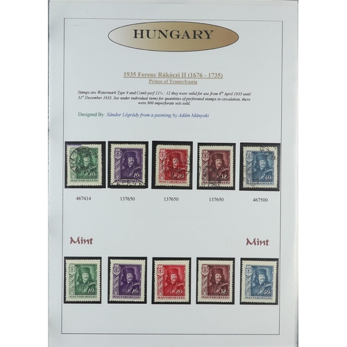 756 - HUNGARY 1871-2005 COMPREHENSIVE COLLECTION written up in sixteen matching albums, includes 1871 Empe... 