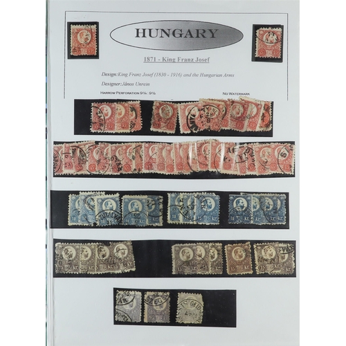 756 - HUNGARY 1871-2005 COMPREHENSIVE COLLECTION written up in sixteen matching albums, includes 1871 Empe... 