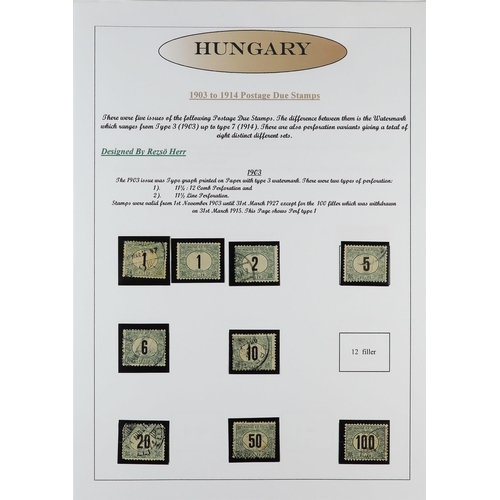 756 - HUNGARY 1871-2005 COMPREHENSIVE COLLECTION written up in sixteen matching albums, includes 1871 Empe... 