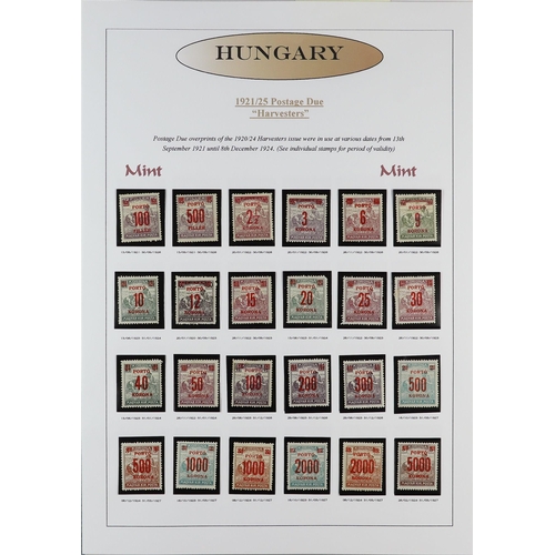 756 - HUNGARY 1871-2005 COMPREHENSIVE COLLECTION written up in sixteen matching albums, includes 1871 Empe... 