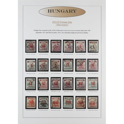 756 - HUNGARY 1871-2005 COMPREHENSIVE COLLECTION written up in sixteen matching albums, includes 1871 Empe... 