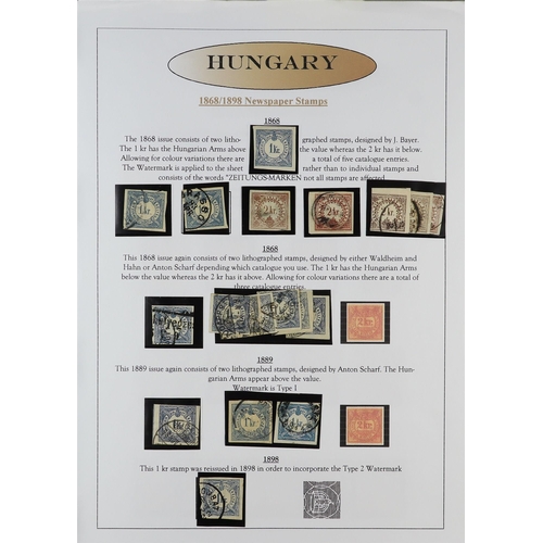 756 - HUNGARY 1871-2005 COMPREHENSIVE COLLECTION written up in sixteen matching albums, includes 1871 Empe... 