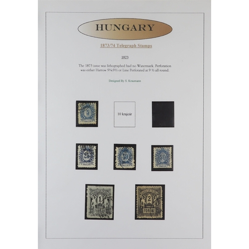 756 - HUNGARY 1871-2005 COMPREHENSIVE COLLECTION written up in sixteen matching albums, includes 1871 Empe... 