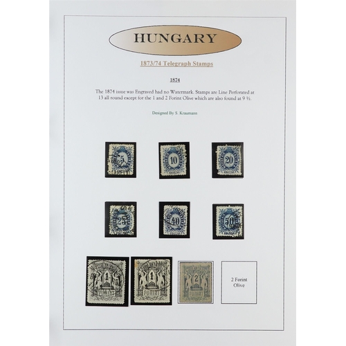 756 - HUNGARY 1871-2005 COMPREHENSIVE COLLECTION written up in sixteen matching albums, includes 1871 Empe... 