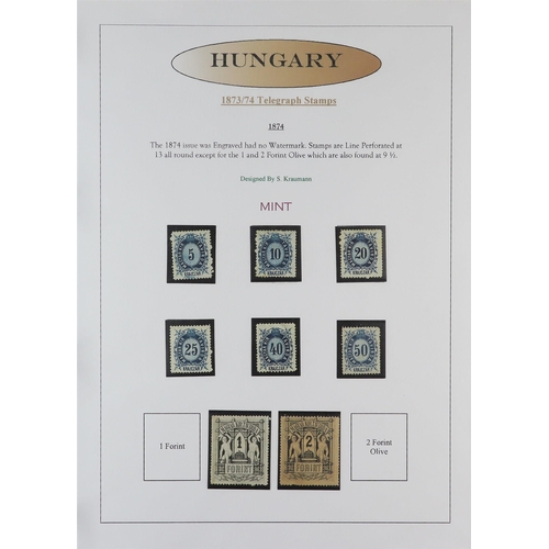 756 - HUNGARY 1871-2005 COMPREHENSIVE COLLECTION written up in sixteen matching albums, includes 1871 Empe... 