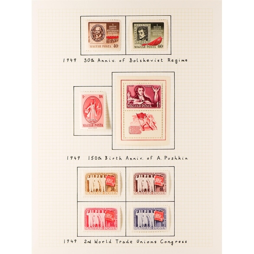 757 - HUNGARY 1944 - 1961 COLLECTION of chiefly mint stamps in album, note 1944 & 1945 Liberation sets, 19... 