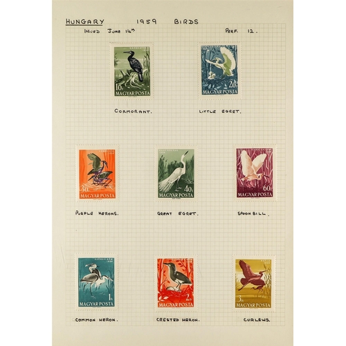 758 - HUNGARY 1950 - 1972 NEAR - COMPLETE COLLECTION in three albums, some used but chiefly mint. Incl 195... 