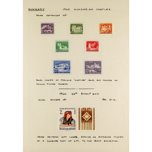 758 - HUNGARY 1950 - 1972 NEAR - COMPLETE COLLECTION in three albums, some used but chiefly mint. Incl 195... 