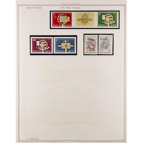 759 - HUNGARY 1958 - 1964 IMPERFORATES collection of never hinged mint, cat €1850+ (230+ stamps) Lot 759 (... 