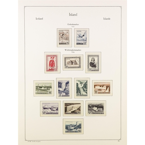 763 - ICELAND 1873 - 1958 COLLECTION in KA-BE Island hingeless album, many sets and higher values, Michel ... 