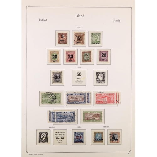 763 - ICELAND 1873 - 1958 COLLECTION in KA-BE Island hingeless album, many sets and higher values, Michel ... 