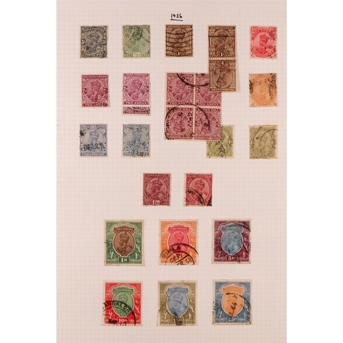 766 - INDIA 1854 - 1949 COLLECTION on pages, includes 1854 ½a blues (9), 1a reds (3), 4a (3, cut to shape)... 