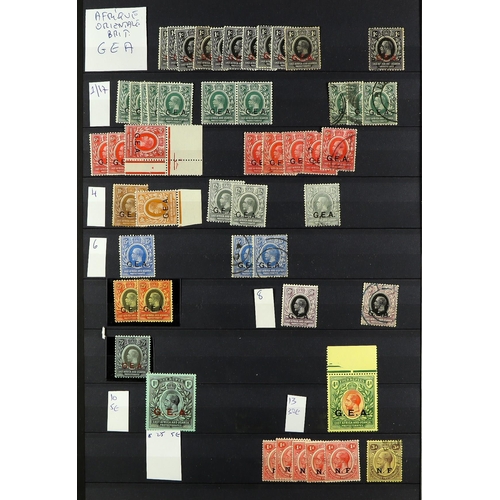 79 - BRITISH AFRICA IN BOX FILE. QV to QEII mint / never hinged mint & used stamps on protective pages, i... 