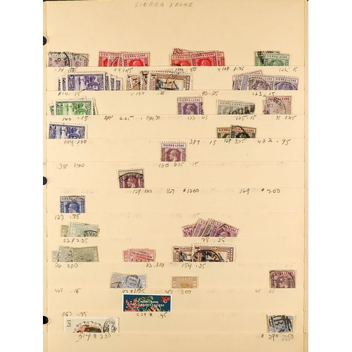 79 - BRITISH AFRICA IN BOX FILE. QV to QEII mint / never hinged mint & used stamps on protective pages, i... 