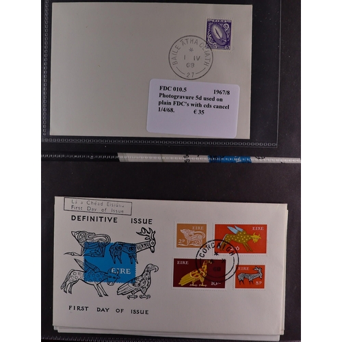 798 - IRELAND 1944-2022 DEFINITIVE ISSUES FIRST DAY COVERS COLLECTION in two albums with many better items... 