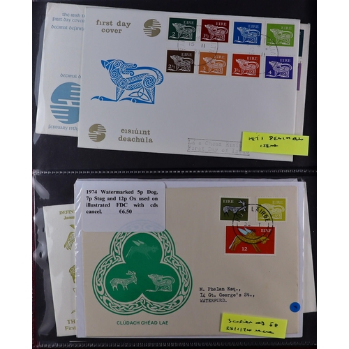 798 - IRELAND 1944-2022 DEFINITIVE ISSUES FIRST DAY COVERS COLLECTION in two albums with many better items... 