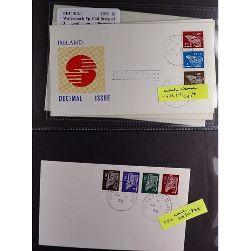 798 - IRELAND 1944-2022 DEFINITIVE ISSUES FIRST DAY COVERS COLLECTION in two albums with many better items... 