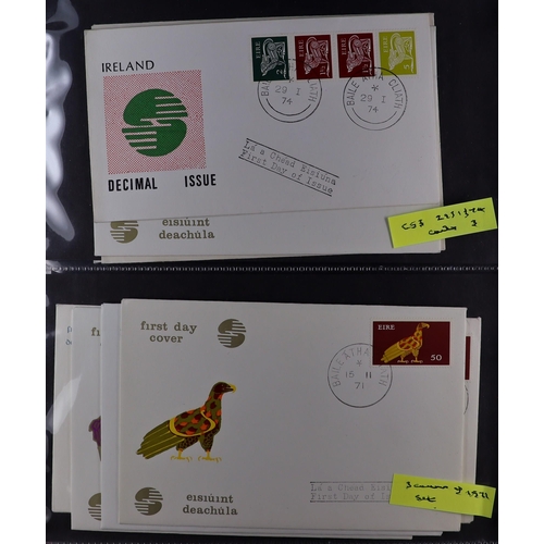 798 - IRELAND 1944-2022 DEFINITIVE ISSUES FIRST DAY COVERS COLLECTION in two albums with many better items... 