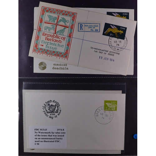 798 - IRELAND 1944-2022 DEFINITIVE ISSUES FIRST DAY COVERS COLLECTION in two albums with many better items... 