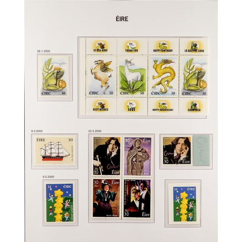 801 - IRELAND 1994 - 2004 NEVER HINGED MINT near - complete collection in Davo 'Eire' album, sets, miniatu... 