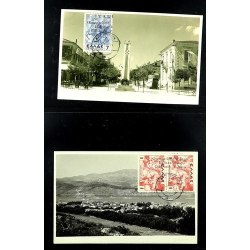 828 - ITALY CEPHALONIA & ITHACA - ITALIAN OCCUPATION. collection of 7 picture postcards each bearing Greek... 