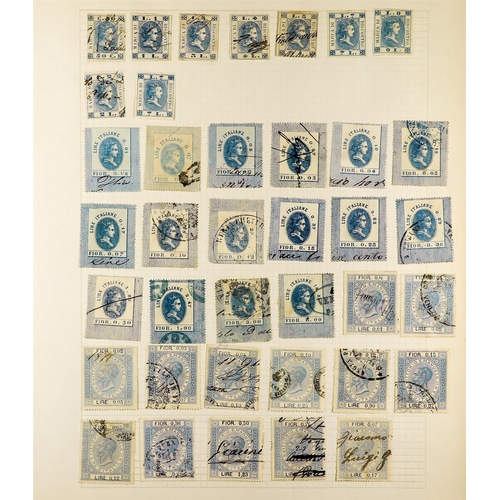 834 - ITALY REVENUE STAMPS COLLECTION of 1860's to 1920's issues on album leaves, note Atti Administrativi... 