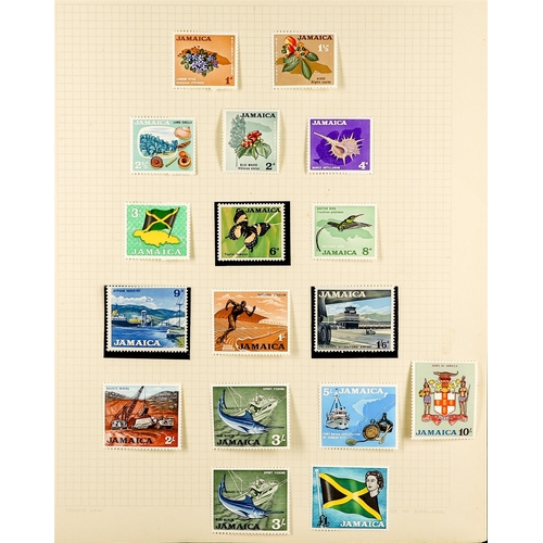 857 - JAMAICA 1945 - 1970 INTERESTING COLLECTION of mint / never hinged mint & used on album pages with go... 