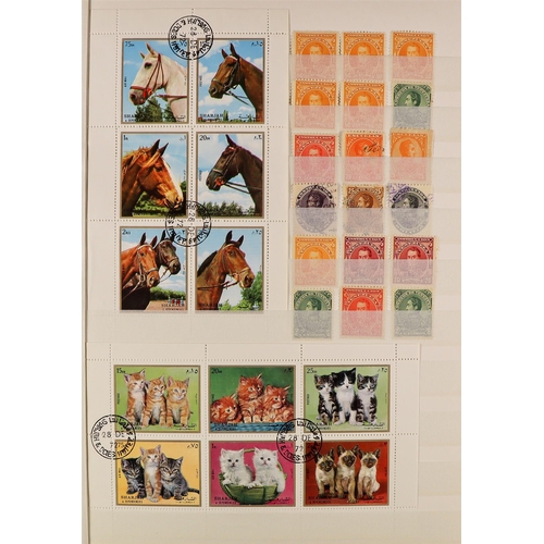 87 - 10 ALBUMS OF WORLD WIDE STAMPS mint & used stamps in 10 albums or stock books, includes an SG 